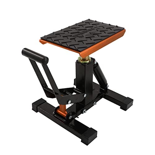 POLARBEAR Dirt Bike Stand Hydraulic Aluminum Jack Stands Vertical Lift CNC for Dirt BikeATVADVRally Maintenance Motorcycle Dirtbike Engine Stand with 1200Lbs CapacityOrange