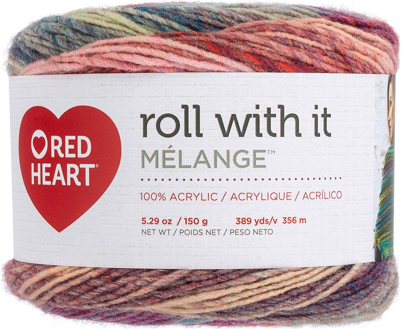 Red Heart Roll with It Melange Yarn Hollywood