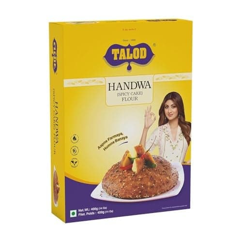 Talod Handwa Flour | Instant Gujarati Handvo Mix (Spicy Cake) | Easy & Quick Homemade Snack | 100% Vegetarian | Crispy Outside, Soft Inside Ready-to-Cook Traditional Quick Breakfast Premix - Pack of 2X400 gm