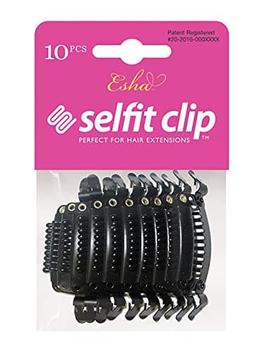 Esha Selfit Clip 10pcs For Extensions Natural Black
