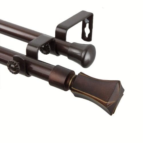 Rod Desyne Fort Double Curtain Rod, 28 by 48-Inch, Cocoa