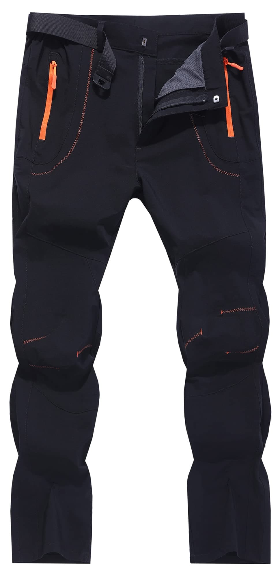 KELOIFUT Men's Hiking Cargo Pants Quick-Dry Outdoor Water Resistant Lightweight Mountain Breathable Zipper Pocket Work Pants Black L