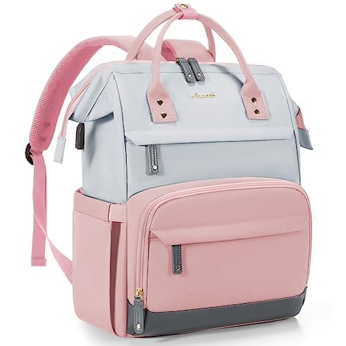 LOVEVOOK Laptop Backpack for Women, 17 Inch Work Business Backpacks Purse With Large Capacity, Waterproof Nurse Bag College Bookbag for School, Waterproof Casual Daypack for Travel
