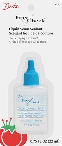 Dritz Fray Check Liquid, 3/4 Fluid-Ounce, 1 Count, Clear Seam Sealant, 0.75 Fl oz