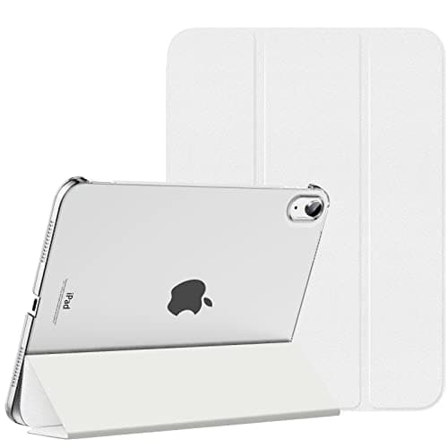 MoKo for iPad (A16) 11th Generation Case 11 Inch 2025, iPad 10th Generation Case 10.9 Inch 2022, Slim Stand Hard PC Translucent Back Shell Smart Cover, Support Touch ID, Auto Wake/Sleep, White