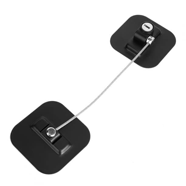 Jolfay Security Cabinet Lock, Wear-Resistant Durable No Drilling Window Adjustable Security Lock for Fridge Door (Black)