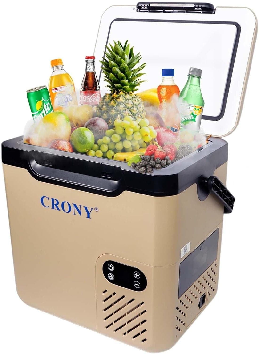 N20 20L Portable Car Refrigerator Freezer, -20℃ to 20℃ Mini Compressor Fridge for Car, Truck, RV, Camping & Travel, DC12V/24V & AC 100-240V, Low Power 45W, Quiet ≤45dB, Electric Cooler Box, Outdoor Car Freezer, Small Vehicle Freezer, Compact Camping Fridge, Travel Car Cooler with ECO/Max Modes, R134