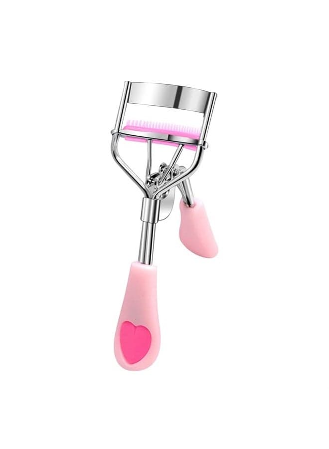 Eyelash Curler Stainless Steel with Brush Mascara Muffle False Eyelashes Accessory Best Professional Tool for Lashes Curls Pinkiou