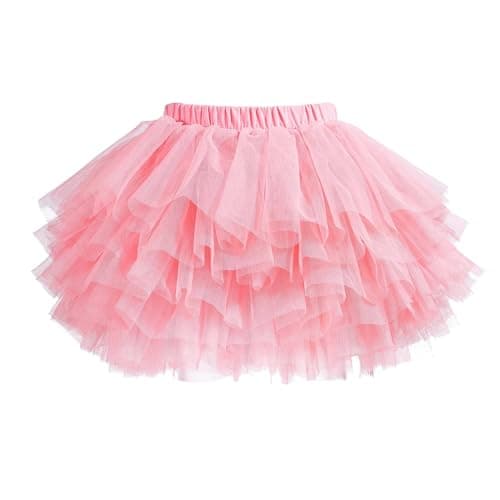 elamccor Tutu Skirt for Baby Girl Toddler 6 Layered Tulle Skirts 1-8T