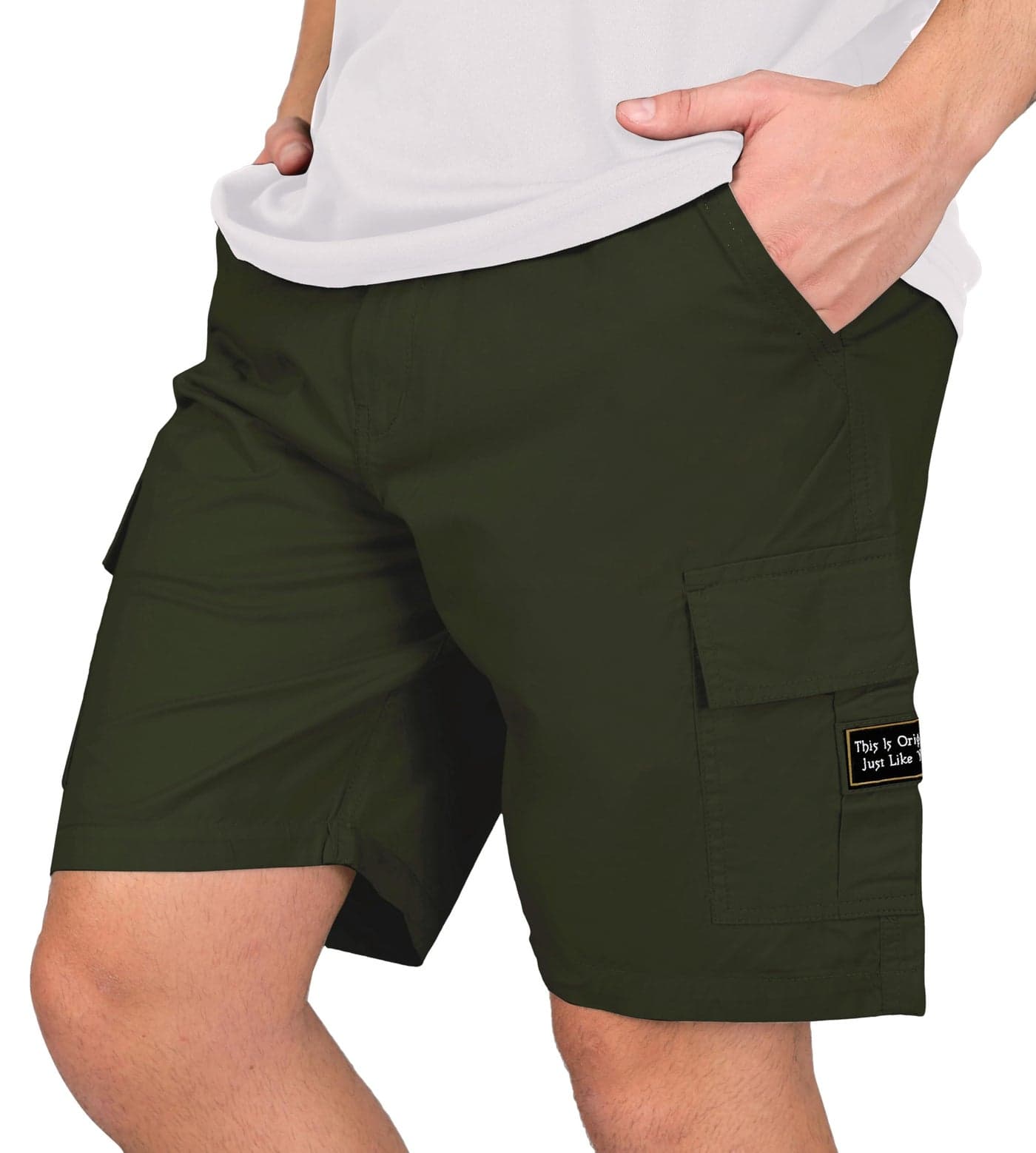 RynoGear Men's Shorts || Cotton Casual Shorts for Man || Shorts Pant for Men Military Green