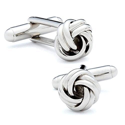 Peora Classic Silver Knot Cufflinks Set Office Formal Wedding Shirt Jewellery for Men Business Corporate Gift
