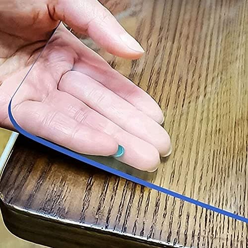 LovePads Clear Desk Mat 16 x 48 Inch, 1.5mm Thick Clear Table Protector, Waterproof Plastic Table Cover Protector, PVC Desk Protector Mat, Vinyl Desk Cover for Desktop, Coffee & Dining Table