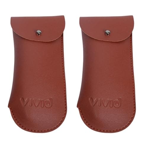 VIVID Vision Unisex Adult Lightweight Eyewear Specs Case Cover | Protect Eye Glasses | Chashma Dibbi | Spectacle Box | Pouch | Closure - Valpro-tape | Artificial Leather | D-20 | BROWN