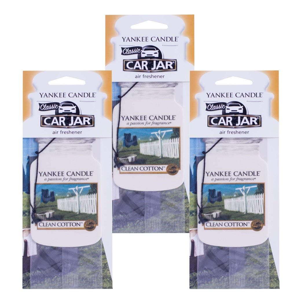 Yankee Candle Paper Car Jar Clean Cotton Pack of 3