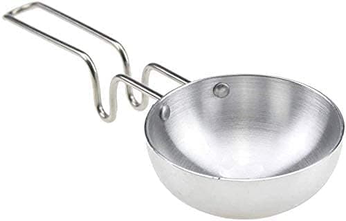 Ckitze TABAKH Aluminum Tadka Pan with Long Handle Spice Roasting Vagaria with Long Handle Frying Spice Heating