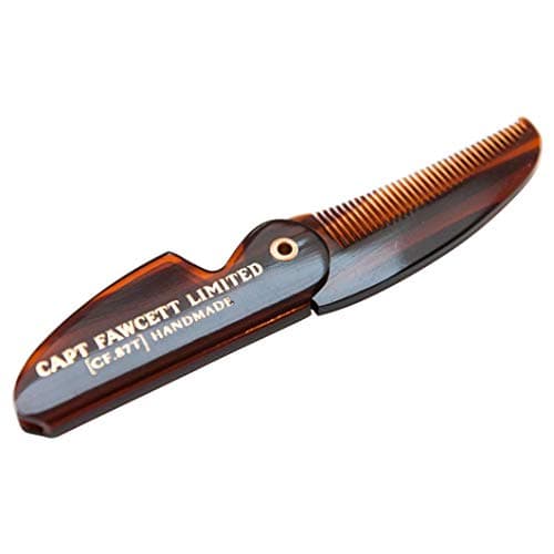 CAPTAIN FAWCETT Captain Fawcett Mustache Comb (87T), 400 g (Pack of 1), Plastic, Fine, Marrón for Men