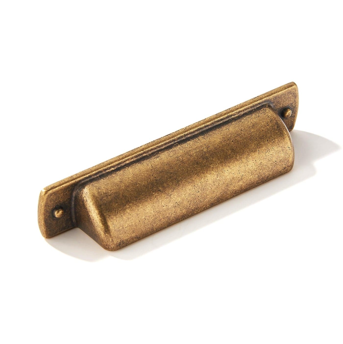 khtumeware 2 Pack 2-1/2"(64mm Drawer Pulls Antique Brass Cabinet Cup Pulls Kitchen Hardware Cabinet Handles Drawer Handles Knobs 2-1/2 inch Hole Center