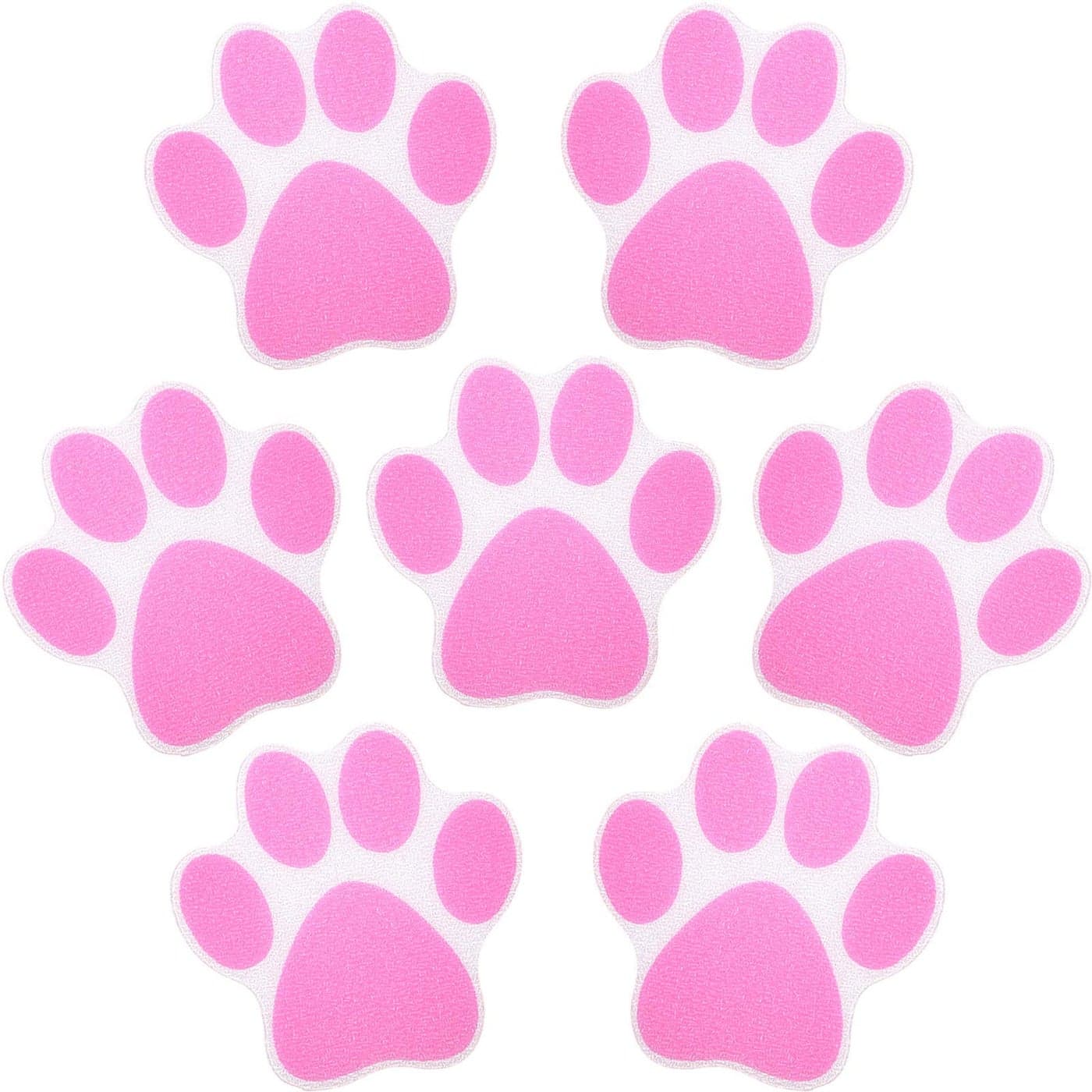 Mudder 20 Pcs Non Slip Bathtub Stickers Shower Floor Sticker Safety Adhesive Paw Decals Treads for Tubs Anti Slip Applique for Bathtub Bathroom Pools