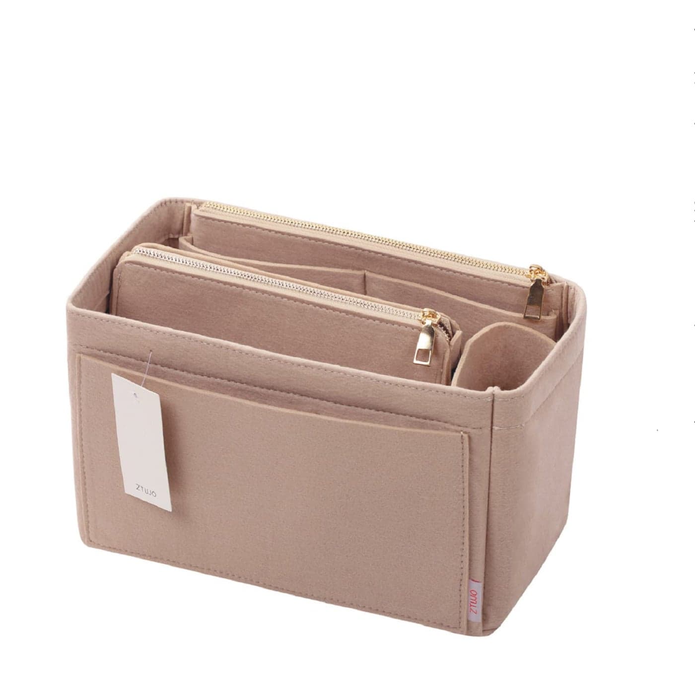 ZTUJO Purse Organizer, Felt Bag Organizer Purse Organizer Insert For Speedy, Neverfull, Graceful, Neverfull,Tote, Handbag,Shaper (Medium, Beige)