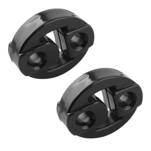 2PCS New Rubber Exhaust HangersHeavy Duty Rubber Muffler Hanger with 2 Holes 047 InchUniversal Exhaust Hanger Rubbers Car Accessories for Vibration Noise Reduction