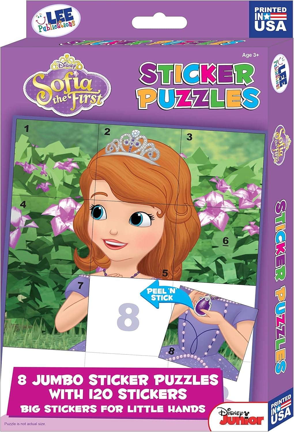 Disney Sofia the First Jumbo Sticker Puzzles - 8 Puzzles with 120 Stickers