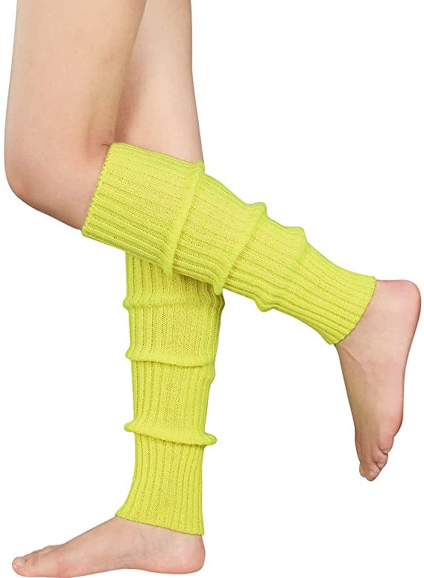 Womens Fashion Leg Warmers Adult Junior 80s Ribbed Knitted Long Socks for Party Sports Casual Socks