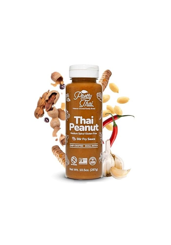Pretty Thai Peanut Sauce Gluten Free Certified NonGMO Vegan Authentic Stir Fry Dressing Rice Seasoning Condiment Dipping Sauce 100 Natural