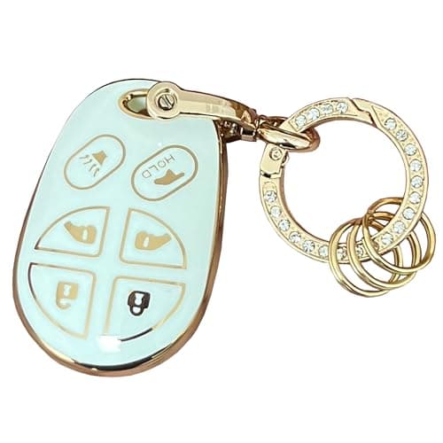 Kepdul for Toyota Key Fob Cover Key Protective Key Shell Holder Fit for Toyota HighlanderSequoiaSiennaTacomaTundra 6BWhite