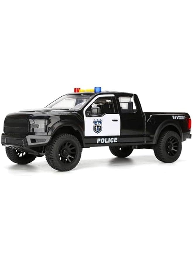 Police Pickup Truck Toys for 3+ Year Old Boys Big Police Car Toy with Sound and Light Friction Power Toy Trucks Birthday for Kids Ages 3-8