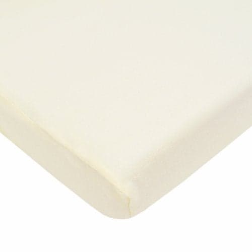 TL Care Supreme 100% Natural Cotton Jersey Knit Mini Crib Sheet, Cream, 24" x 38", Soft Breathable