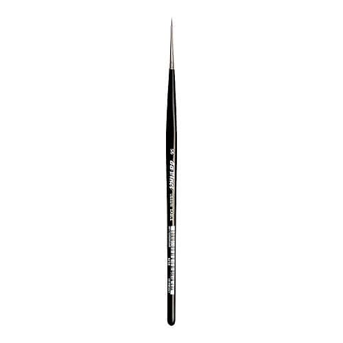 da Vinci Watercolor Series 36 Paint Brush, Round Russian Red Sable with Black Handle, Size 5/0