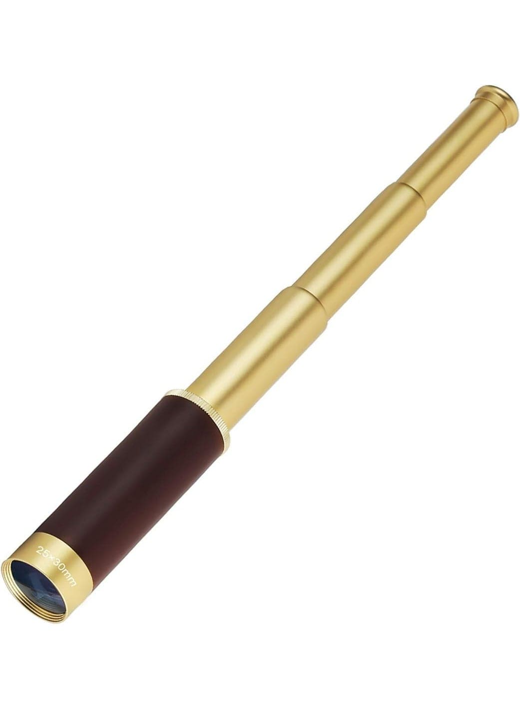 Telescope Brass Collapsible Brass Pirate Monocular - Waterproof Pocket Mini 25x30 Zoomable Collapsible Vintage for Navigation, Voyage View Watching, Games, Travel, Hiking, Hunting