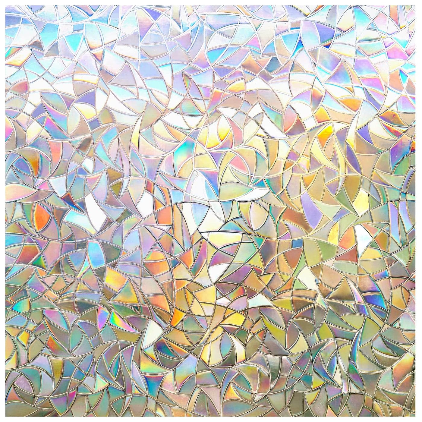 rabbitgoo Window Privacy Film Rainbow Film Decorative Window Sticker 3D Static Stained Glass Cling Tint for Home Heat Control NonAdhesive 118 x 787 inches