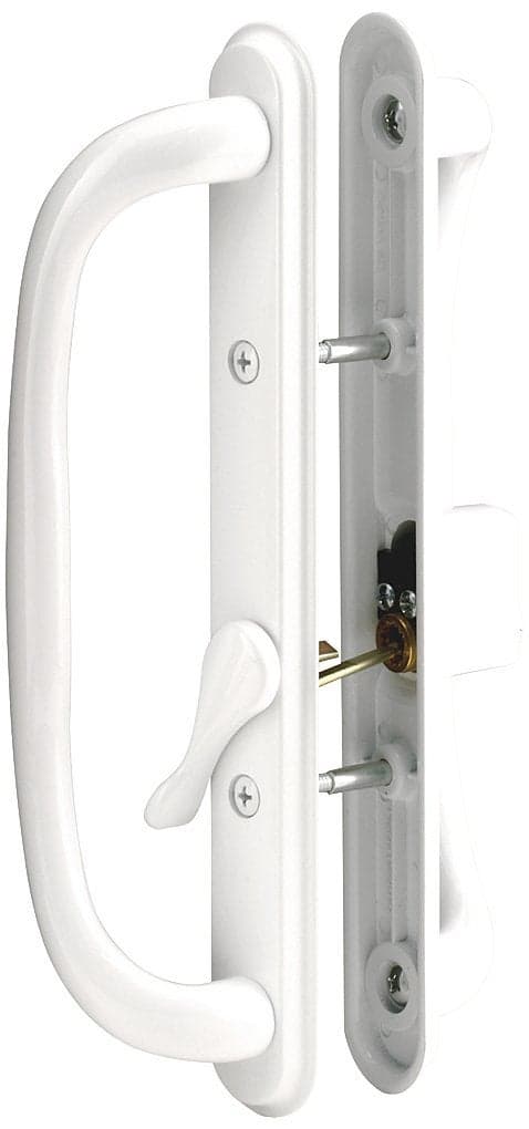 PrimeLine C 1289 White Diecast Keyed Sliding Door Handle Set with 10 In Pull Single Pack