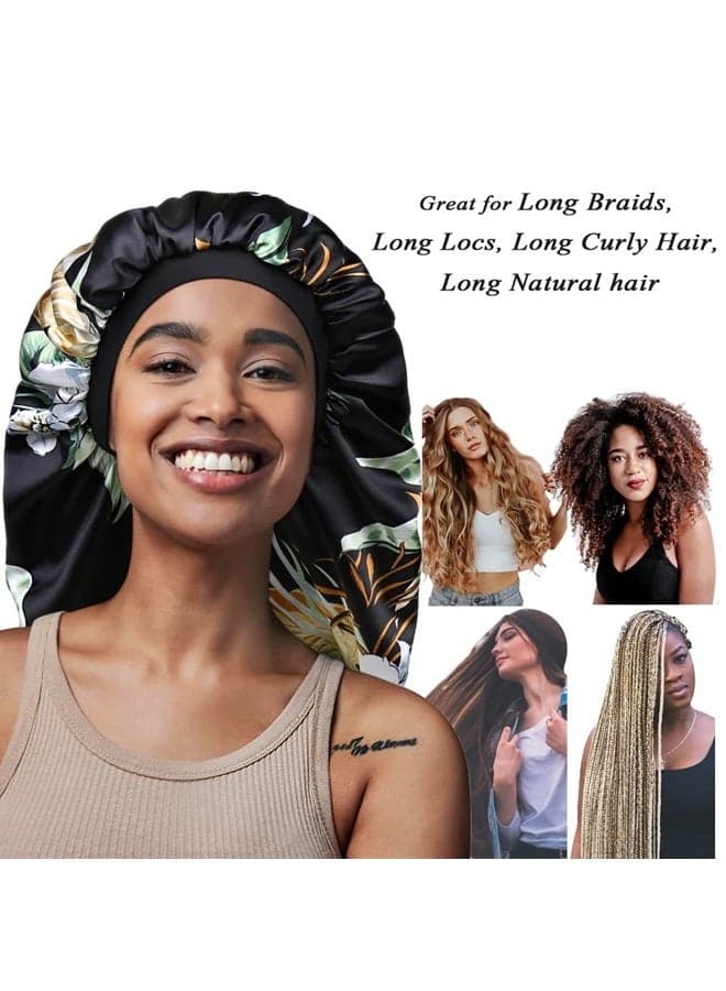 Jumbo Night Hat Braids Satin Bonnet Large Satin Cap for Braids