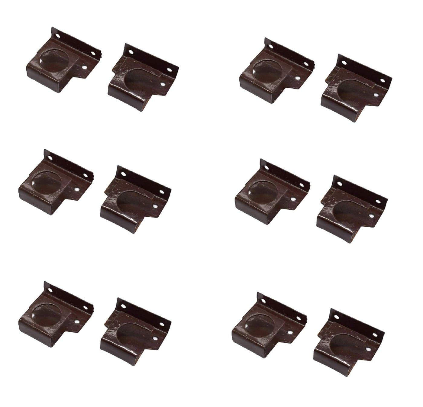 RAB Bracket Mild Steel Elegant Curtain Bracket with Center Supports Accessories (Code:- BKT Universal, Finish:- Brown, Pair 6)(26196)