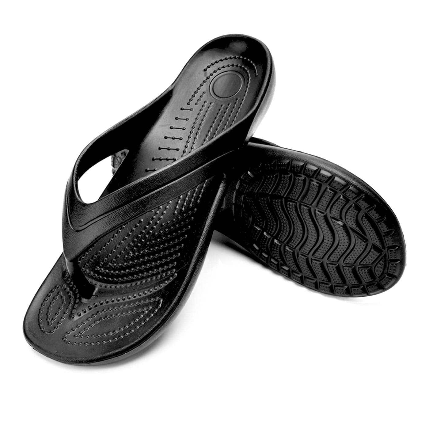 Temi Women's Flip Flops,Soft Lightweight Sandals for Women Anti Slip Casual Slippers Shower Beach Pool Bathroom Flat Slides Shoes