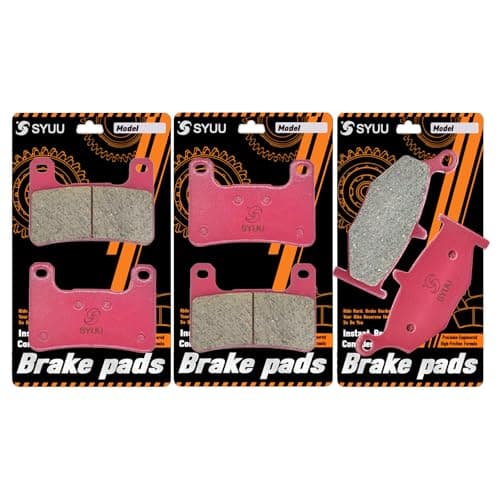 S SYUU Ceramic Motorcycle Brake Pads Compatible with Suzuki GSXR750 GSXR600 K6/K7/K8/K9/L0 06-10 GSXR1000 K7/K8 07-08 GSX1300R Hayabusa 08-12 DL1000 Vstrom 14-20 DL1000XT Vstrom 2018-2020 FA379F FA419