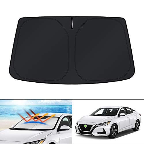 KUST Custom Fit Windshield Sun Shade for 2020-2025 Nissan Sentra Sedan Accessories, Custom Fit Car Front Sunshade Foldable Sun Visor Protector Blocks UV Rays Keep Your Car Cooler