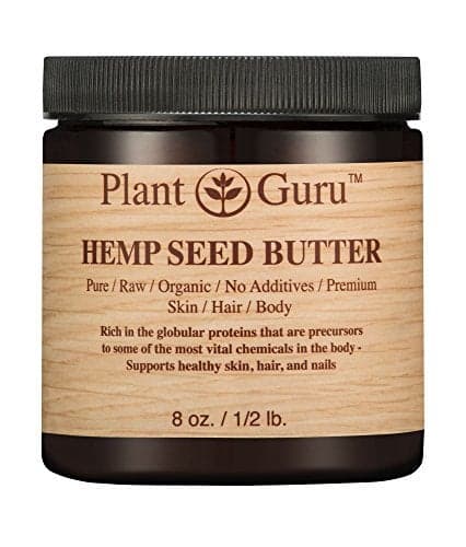 Hemp Seed Butter 8 oz. 100% Pure Raw Fresh Natural Cold Pressed. Skin Body and Hair Moisturizer, DIY Creams, Balms, Lotions, Soaps.