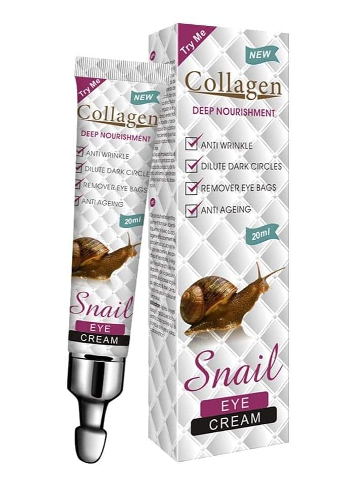 Collagen Snail Eye Cream Firming Anti-wrinkle Remover Dark Circles Against Puffiness and Bags Moisturizing Eye Skin Care