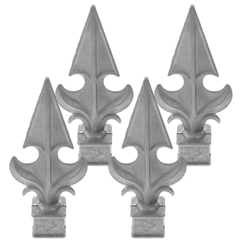 Balacoo 4 Pcs Fence Post Finials Cast Aluminium Trident Shaped Finial Fence Topper Replacement for Garden Yard Lawn Picket Spire Decoration 648 Inch