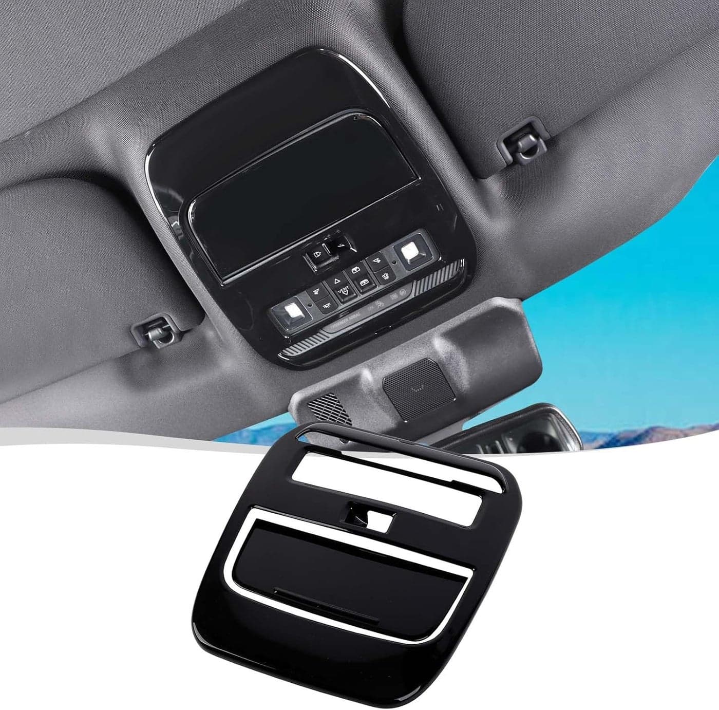 Voodonala Roof Reading Lamp Panel Cover for Ford F150