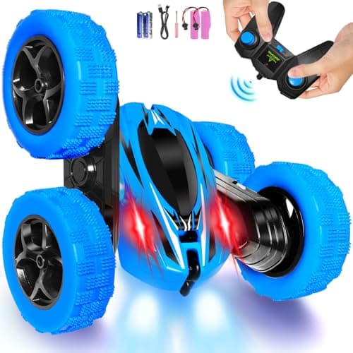 FREE TO FLY Remote Control Car Boys Toys 360 Flip Rc Cars 24Ghz DoubleSided Rotating Stunt Car 6 7 8 9 10 11 12 Year Old Kids Girls Outdoor Indoor