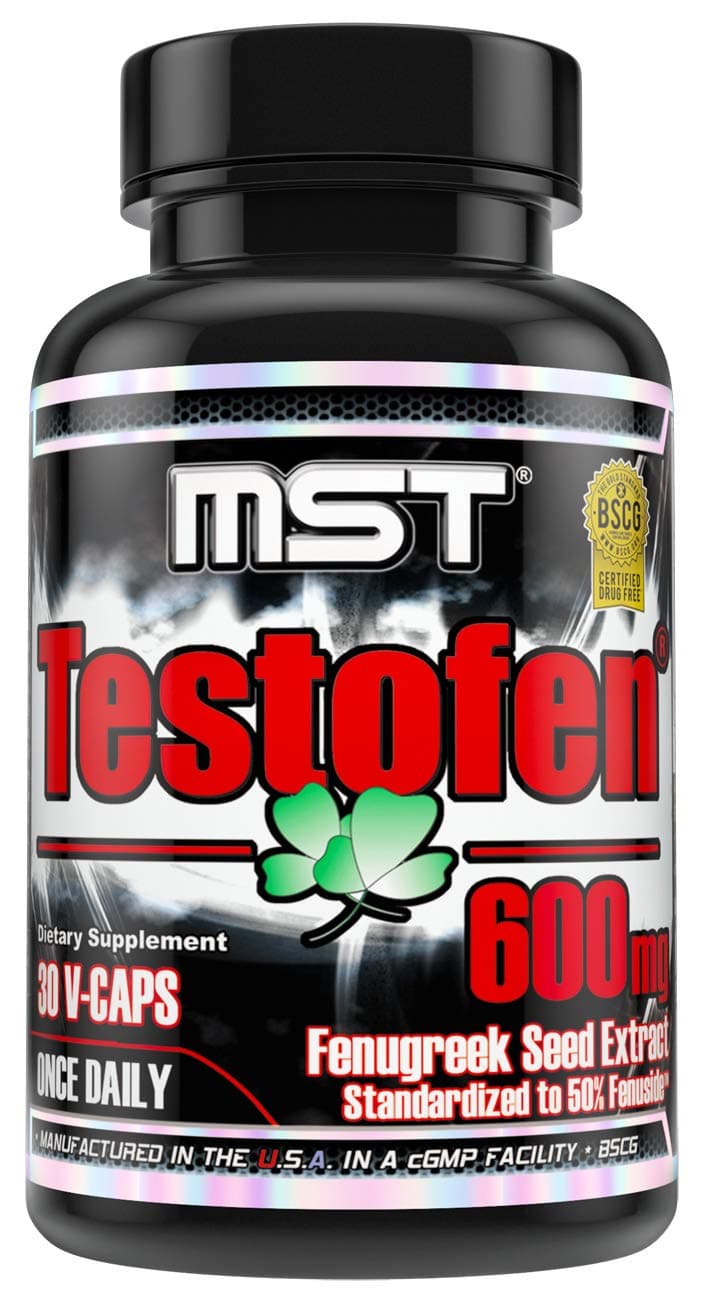 MST Testofen Fenugreek Seed Extract Standardized to 50 Fenuside 600mg 30 Count BSCG Certified Drug Free