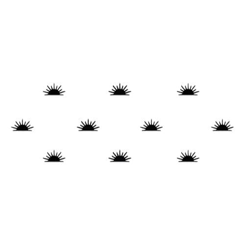Comet Busters Traditional Sun Design Black Bindi (BIN1035)(6mm)