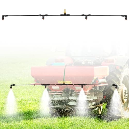 4 Nozzles Sprayer Boom Wand with 38 Inch Brass Barb Sprayer Wand Switchable 2 Nozzle Pattern Lightweight Up To 551 Inches Long Sprayer wand Suitable For Watering Large Areas In Gardens Farms