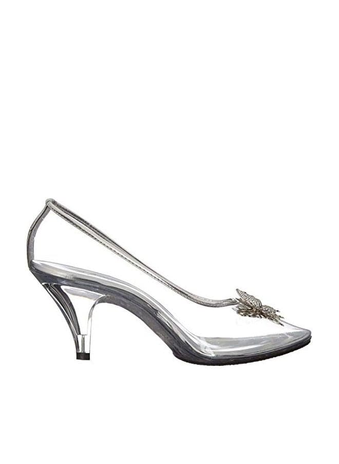 Ellie Shoes Women's 305-Cinder Dress Pump, Clear, 6 B Us