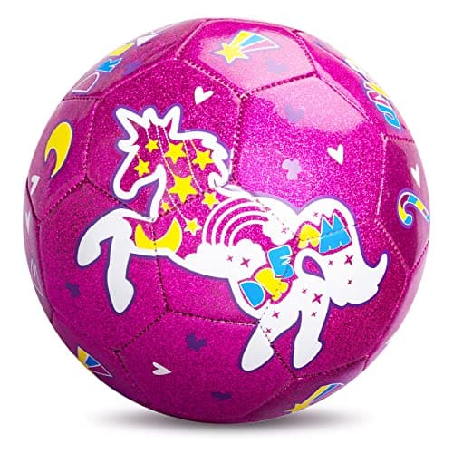 ZOOJOY Size 3 Soccer Ball Girls Kids Pink Unicorn Soccer Ball Gift for Toddlers with Pump OutdoorIndoor Play Toys for Baby Girls Boys Ages 2 3 4 5 6 7 8