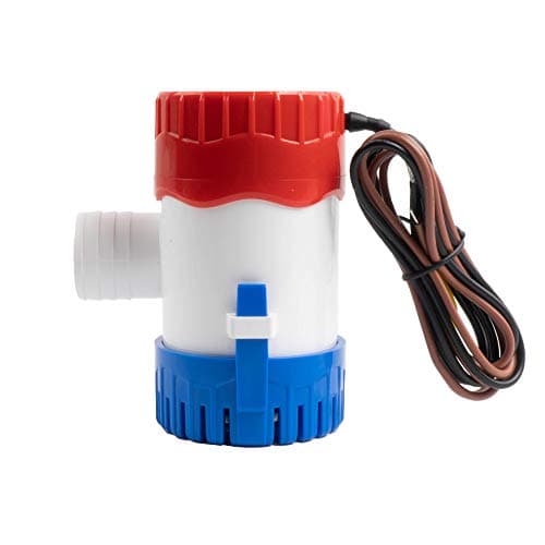 Sanuke 1100gph Bilge Pump Electric 12V Submersible Marine Water Pump Accessories Marin Boat, Non- Automatic Bilge Pump for Boats, Ponds, Pools, Spas Silent, Boat Caravan RV, Low Noise